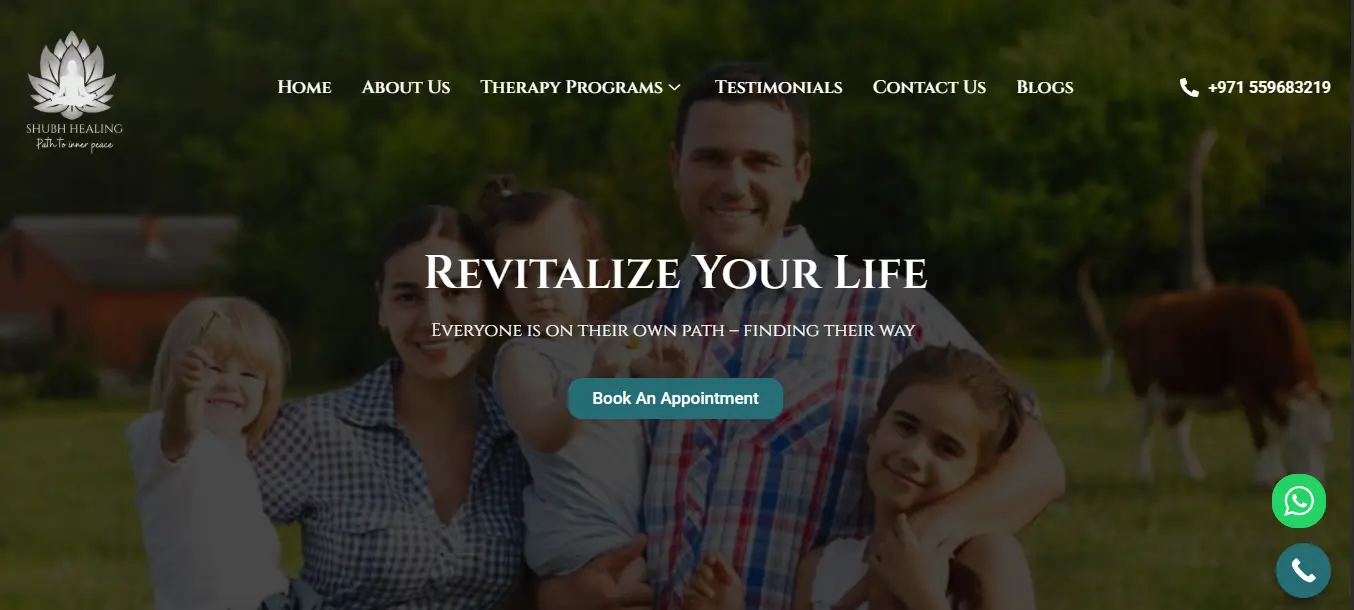 Shubh Healing website project
