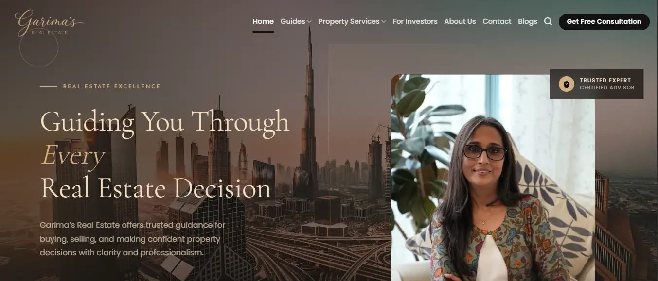Garima Real Estate website project
